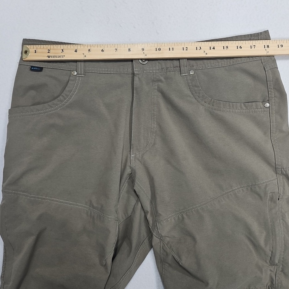 Kuhl Silencr Mens Size‎ 36 Cargo Shorts Brown Khaki Gray Ripstop Stretch Hiking - Picture 10 of 13